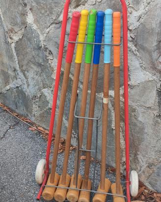 croquet in legno originale anni 70