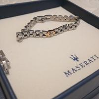 Bracciale Maserati-acciaio con dettaglio oro
