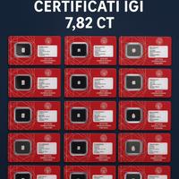 LOTTO 15 DIAMANTI IGI CERTIFICATI E BLISTERATI