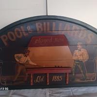 Quadro in legno Pool & Biliard
