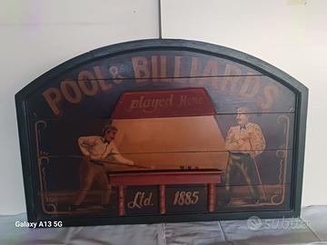 Quadro in legno Pool & Biliard