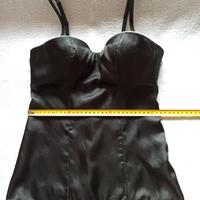 Top donna in raso nero tg S/M