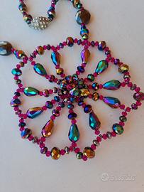 Collana fatta a mano colorata 
