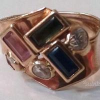 Anello Oro Giallo 18kt con Zirconi