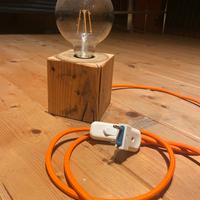 Lampada Design cubo legno