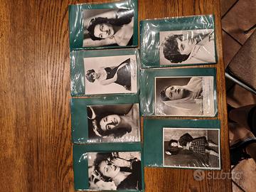 lotto fotografie/cartoline vintage  autografate 