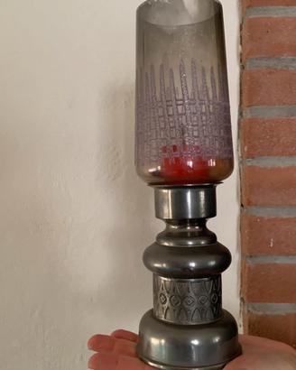Lampada Candeliere in Peltro lavorata a mano IAP