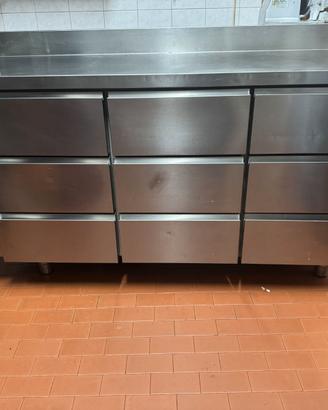 Banco frigo professionale inox 9 cassetti 150 cm