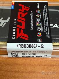 RAM DDR5 KINGSTON FURY BEAST 32Gb RGB