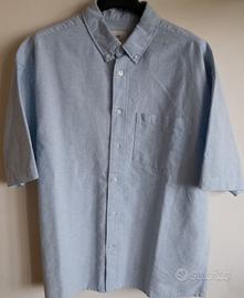 Camicia celeste maniche corte H&M