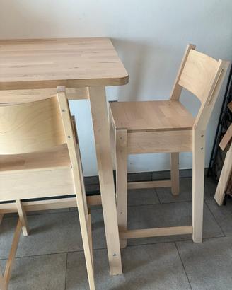 Tavolo alto  ikea e due sedie
