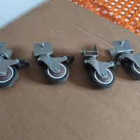 4 ruote mobili gomma staffa U 12 €
