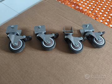 4 ruote mobili gomma staffa U 12 €
