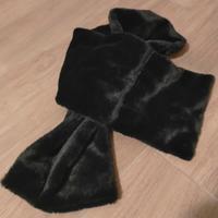 Sciarpa in ecopelliccia blu notte