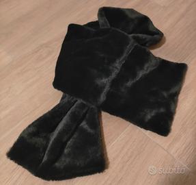 Sciarpa in ecopelliccia blu notte