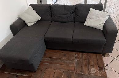 Divano tre posti con penisola 