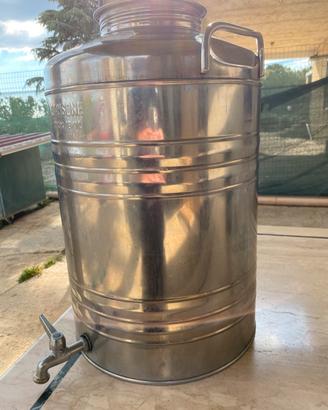 fusto olio acciaio inox 50lt