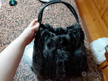 Borsa in vera pelliccia di visone