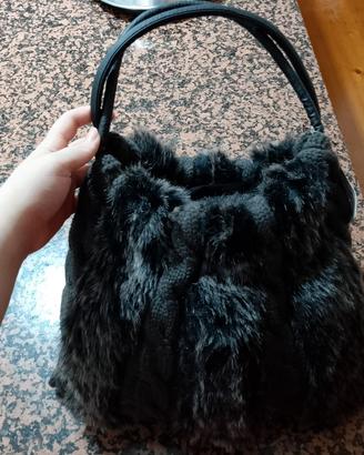 Borsa in vera pelliccia di visone
