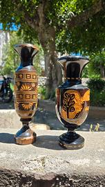 VASO vintage intagliato a mano in legno