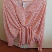 blusa color salmone taglia unica