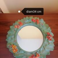 Specchio tondo +quadretto delfini con specchietti