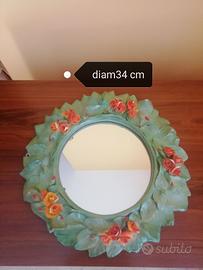 Specchio tondo +quadretto delfini con specchietti