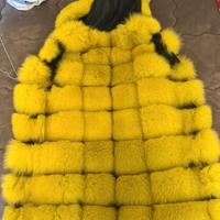 Pelliccia vera volpe  gilet e pelle