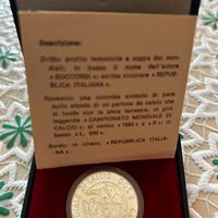 Moneta 500 lire d argento mondiali di calcio