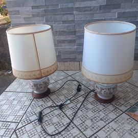 2 Abat-Jour con base in ceramica 