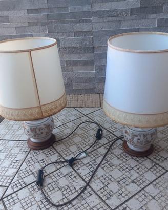 2 Abat-Jour con base in ceramica 