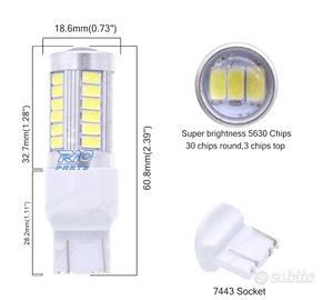 LAMPADA LED T20 BIANCA 33 LED SMS CANBUS