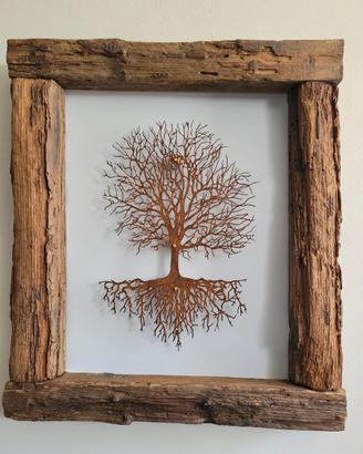 Quadro Metallico 55x65 CM Albero della Vita  LED |