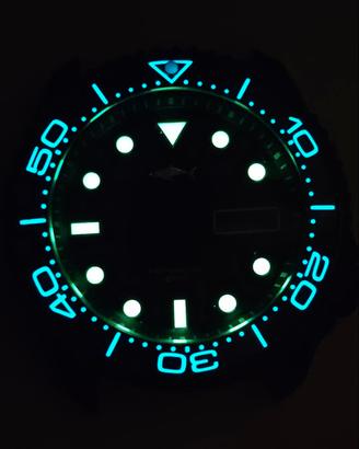 Cassa di orologio All Black Sile SKX Mov.NH34/35A.