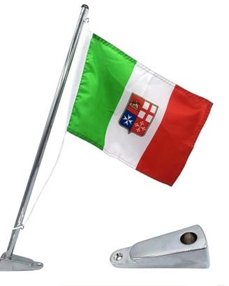 Asta Portabandiera con staffa e bandiera 