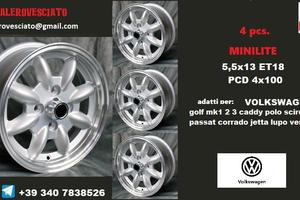 Cerchi minilite 5,5x 13 4x100 et18 volkswagen VW