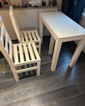 Consolle legno e vetro allungabile