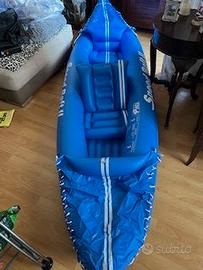 Canoa gonfiabile due posti con canotto in maggio