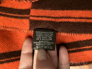 Sciarpa cashmere Hermes arancio
