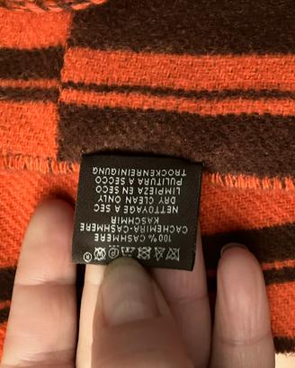 Sciarpa cashmere Hermes arancio