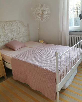 ikea letto bianco metallo 140 200