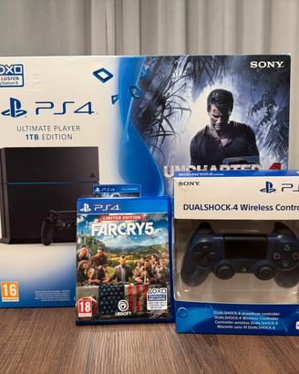 Ps4 1000GB (1Tb) con joystick e far cry 5