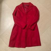 Cappotto misto lana color rosso