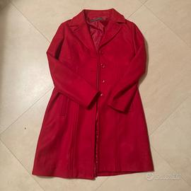 Cappotto misto lana color rosso