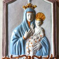 Formella ceramica Beata Vergine d. SanLuca Bologna