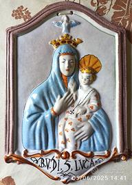 Formella ceramica Beata Vergine d. SanLuca Bologna