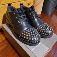 scarpe Apepazza n°40 derby brook nere vera pelle