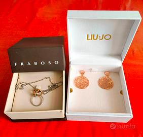 Collana Fraboso argento 925 e orecchini Liu-Jo