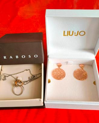 Collana Fraboso argento 925 e orecchini Liu-Jo