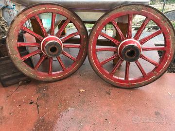 ruote originali carro agricolo anno 1940